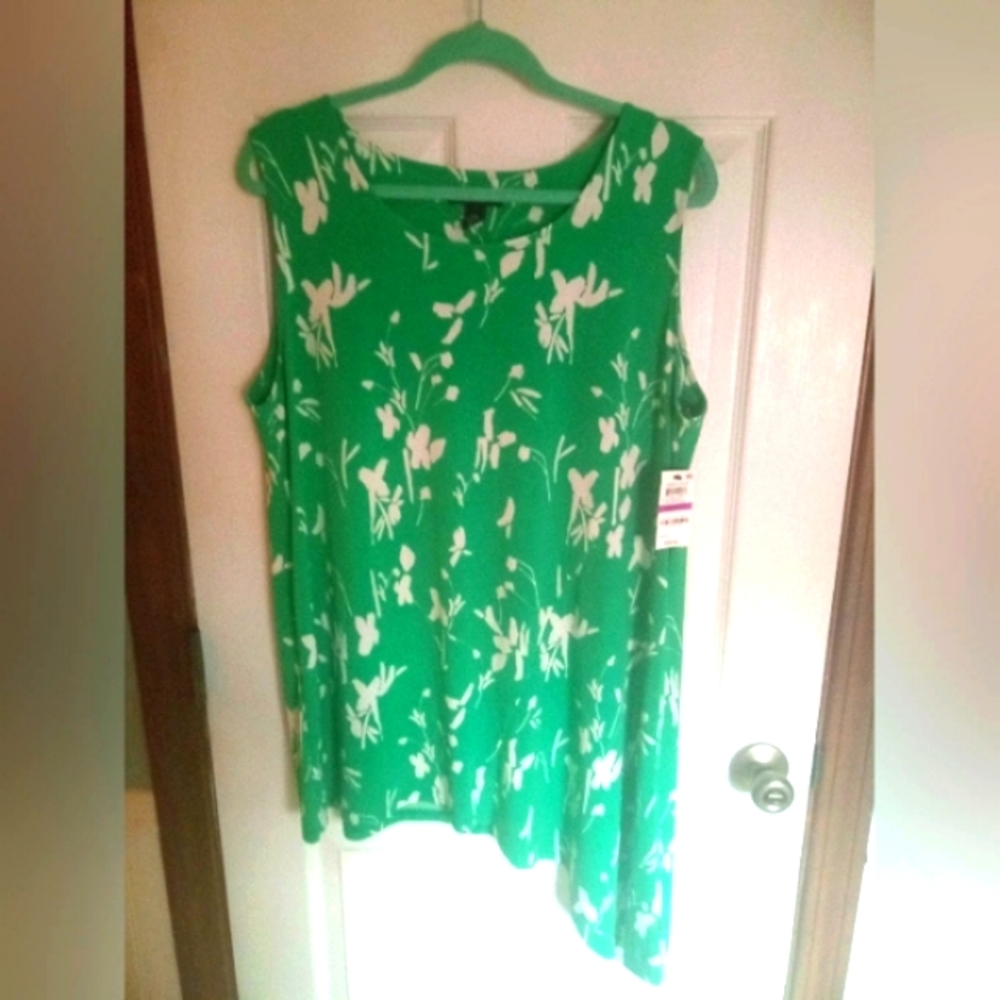 Alfani asymmetrical sleeveless tunic blouse